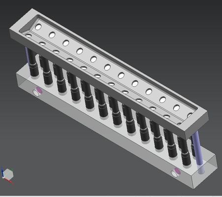24 구멍 맞춤 립스틱 Mold V 모양 다이 립스틱 Mold 알루미늄 합금
